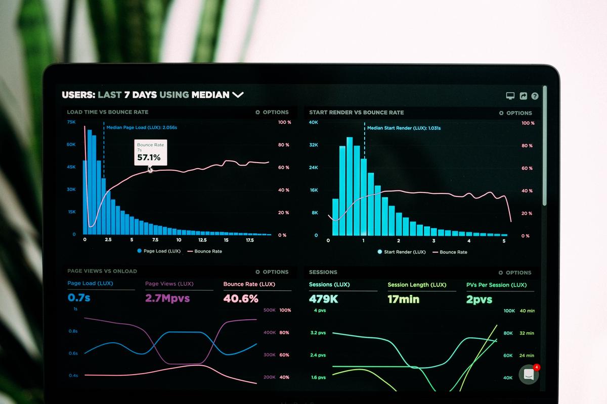 Image of a person analyzing data using predictive analytics