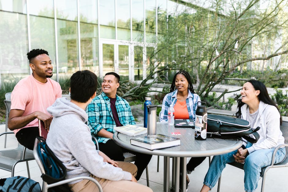 A diverse group of students studying together.